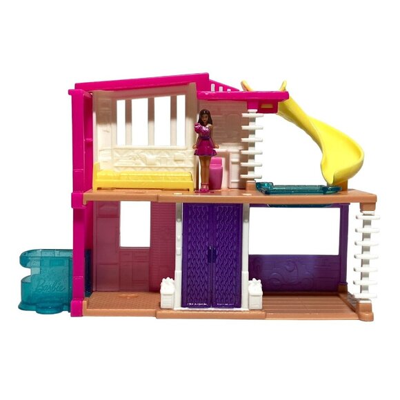 Mini BarbieLand Dreamhouse & Mini Barbie Doll Elevator Slide Pool #HYF47 Mattel - Picture 13 of 16